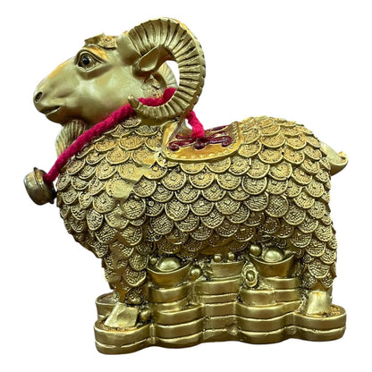 Figura Borrego De La Abundancia Feng Shui Dorado 13 Cm Dorado by HEREJE