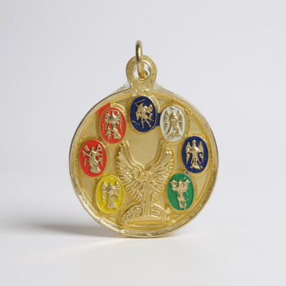 Sello Seite Arcangeles  Metatron Dije Metal Encapsulado 30mm