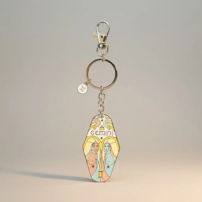 Llavero Zodiacal Hereje Diseño Astrológico Original Geminis