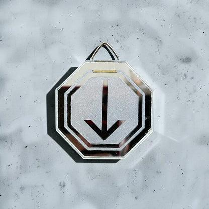 Espejo Octagonal, Grabado Con Símbolos Esotéricos De 5 Cm Promocion Profecional by HEREJE