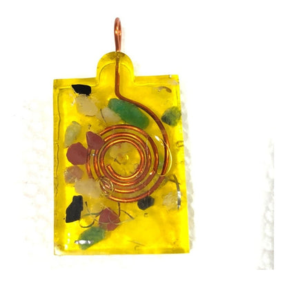 Orgonita Colgante Dije Amuleto Limpia La Energía Rectangulo