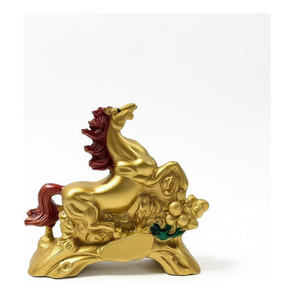 Caballo Del Año Chino Figura De Resina 6.5x8x2.5cm
