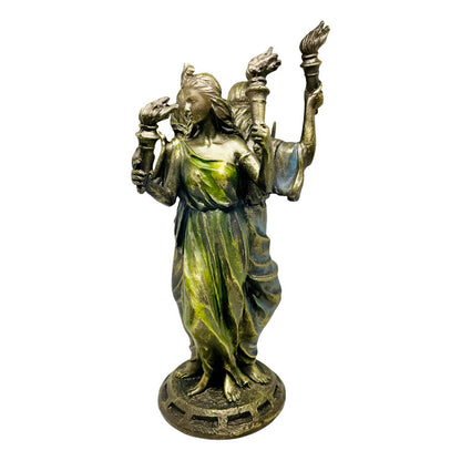 Estatua Hecate Triple Diosa Resina 21cm
