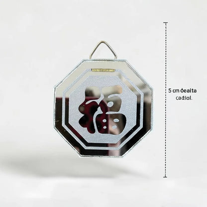 Espejo Octagonal, Grabado Con Símbolos Esotéricos De 5 Cm El Fu by HEREJE