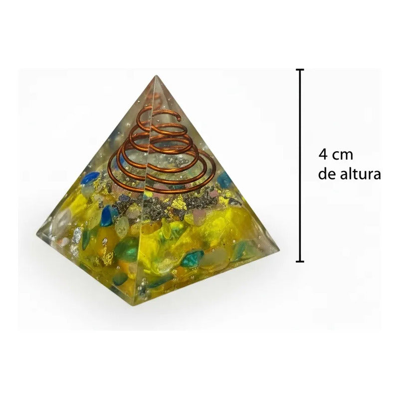 Piramide Orgonita 4 Cm De Altura Amarillo by HEREJE
