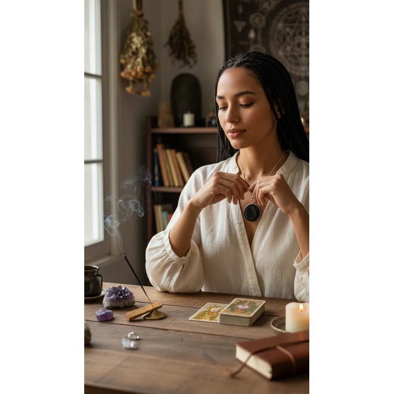 Obsidiana Dije De 25mm Negro by HEREJE