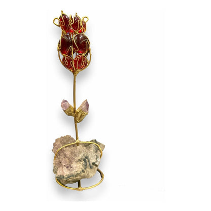Flor Roja De Cuarzo