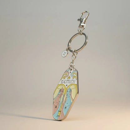 Llavero Zodiacal Hereje Diseño Astrológico Original Geminis
