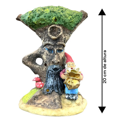 Porta Inciensos En Forma De Arbol Artesanales Arbol Gnomo 20 Cm Gnomo by HEREJE