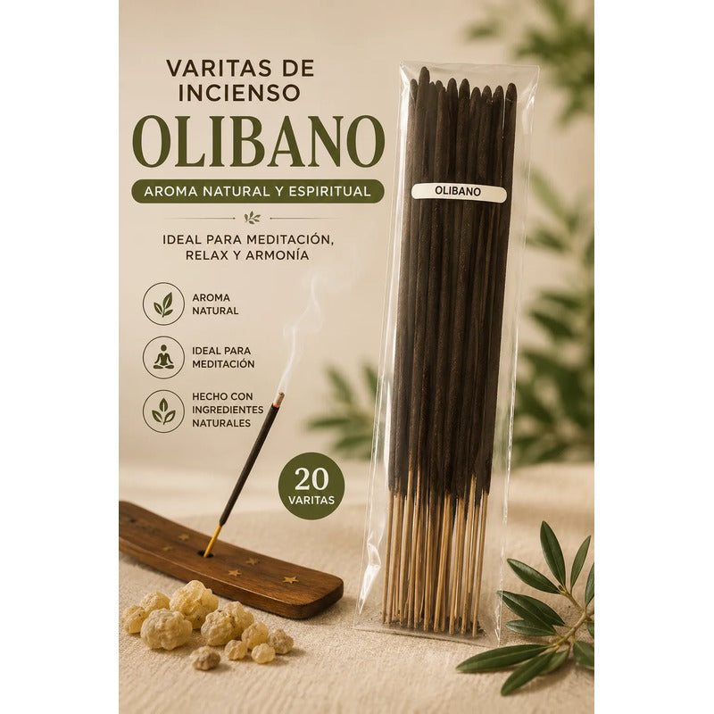 Incienso Artesanal 20 Varitas Gruesas Aroma A Elegir Olivano by HEREJE