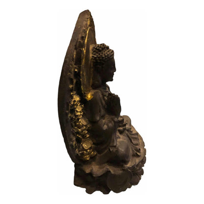 Buda Con Círculo 12 Cm Figura De Resina
