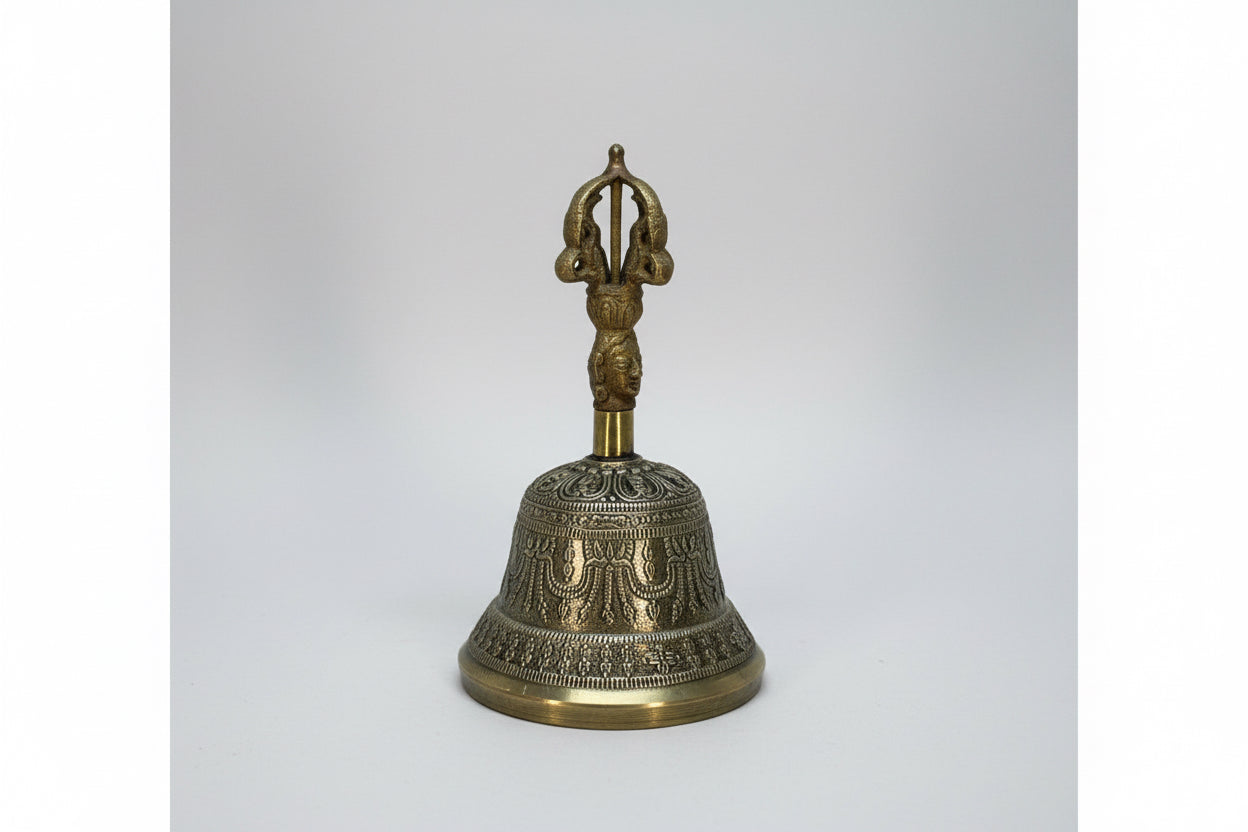 Campana Tibetana Cuenco, Sanción, 7 Metales 12 Cm Alto