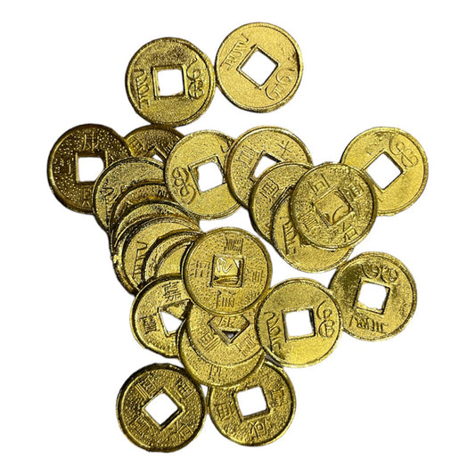 Moneda China 100 Piesas, Mini En Dije Dorada Dorado by HEREJE