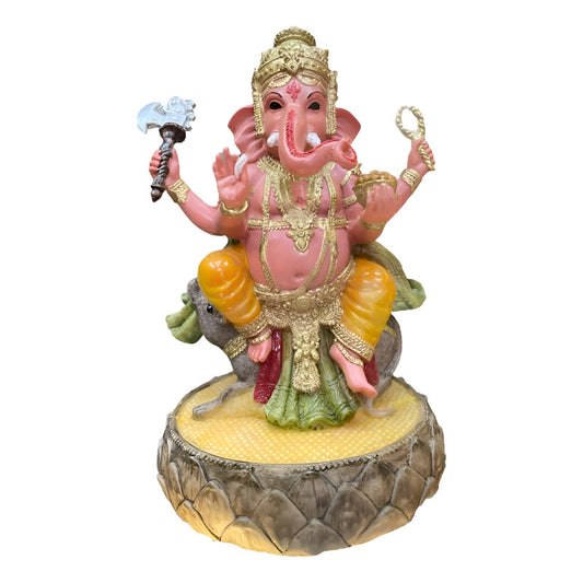 Estatua Ganesh Ratón Resina 20 Cm Altura.