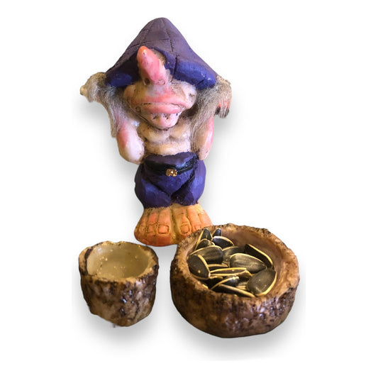 Troll Contra Envidias +comedero 11 Cm En Resina Naciona