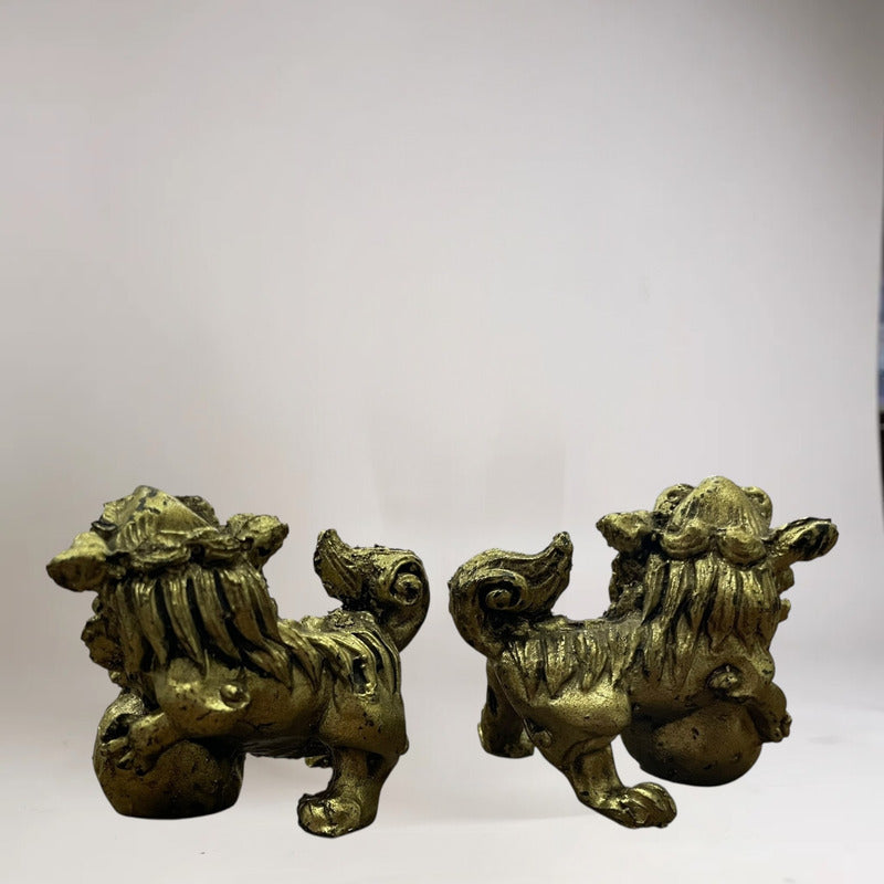 Figura De Resina De Los Perros Fu Protección Para Feng Shui