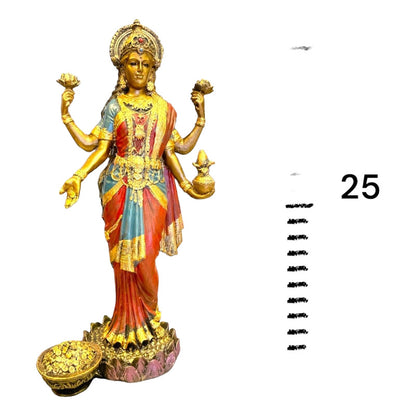 Lakshmi Diosa Fortuna Resina Artesanal Ritualizado.
