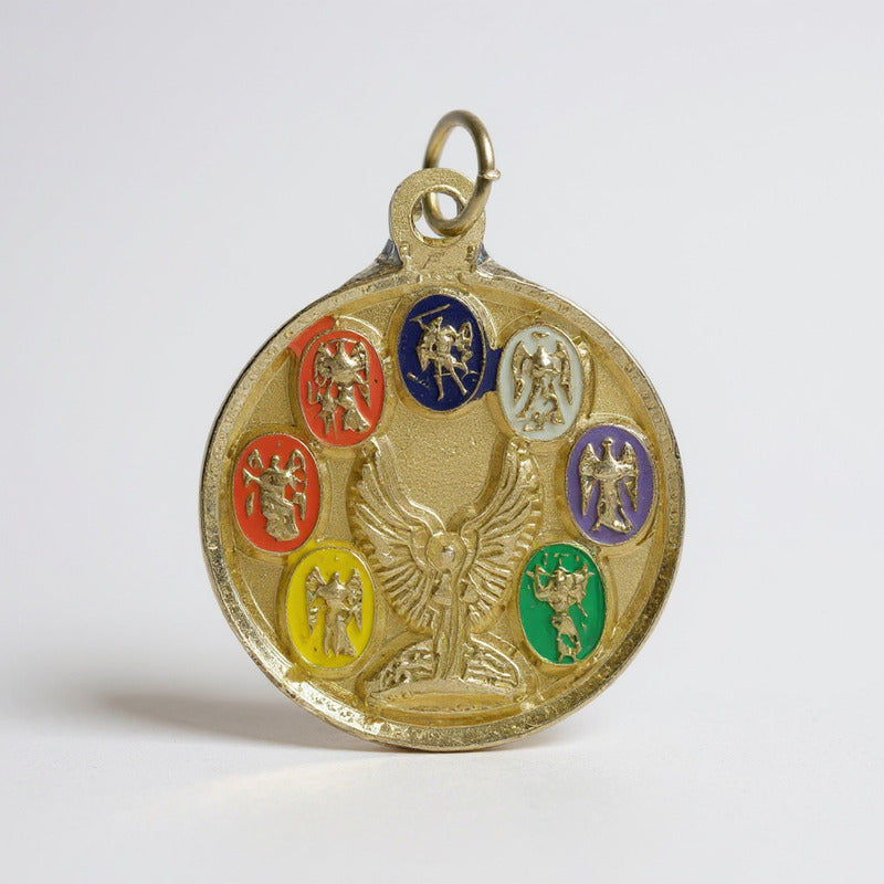 Sello Seite Arcangeles  Metatron Dije Metal Encapsulado 30mm