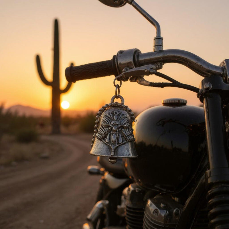 Campana Biker Con Cadena En Niquel