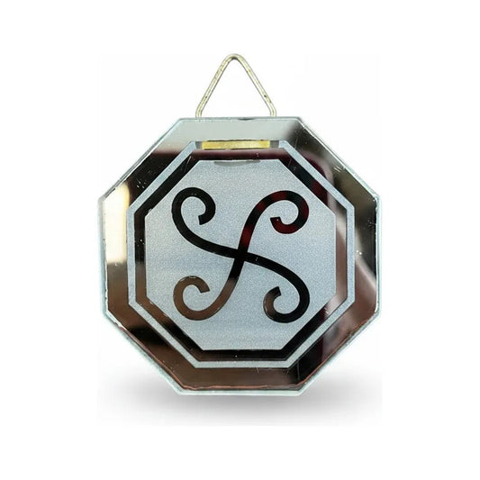 Espejo Octagonal, Grabado Con Símbolos Esotéricos De 5 Cm Mundifar by HEREJE