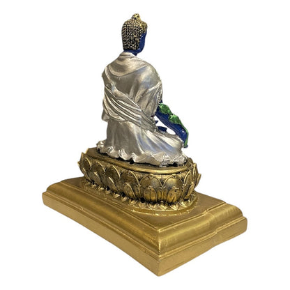 Buda De La Salud Y Meditación 15 Cm Escultura De Resina