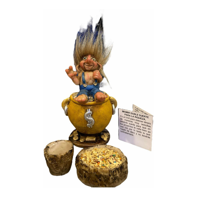 Troll Mismir Doble Suerte + Comedero + Semillas 11.5x7x6 Cm.
