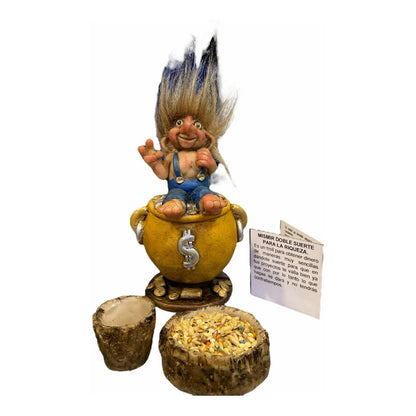 Troll Mismir Doble Suerte + Comedero + Semillas 11.5x7x6 Cm.