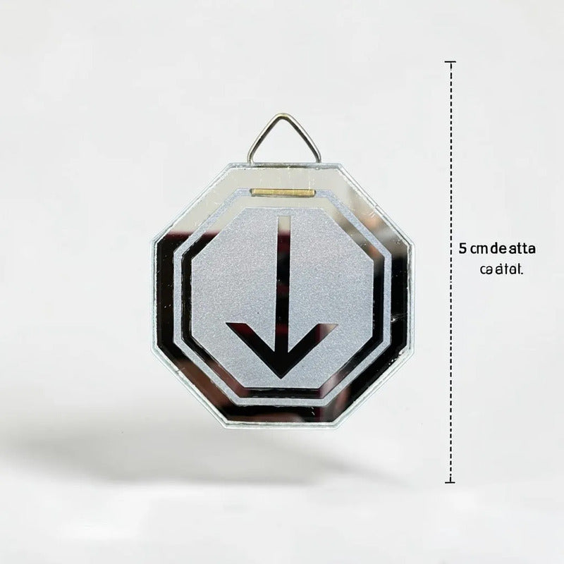 Espejo Octagonal, Grabado Con Símbolos Esotéricos De 5 Cm Promocion Profecional by HEREJE
