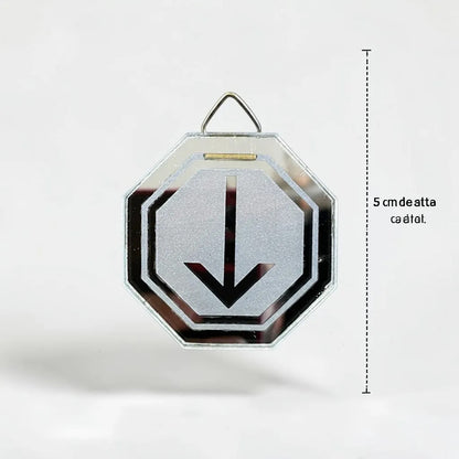 Espejo Octagonal, Grabado Con Símbolos Esotéricos De 5 Cm Promocion Profecional by HEREJE