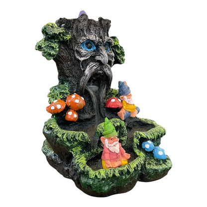 Porta Inciensos En Forma De Arbol Artesanales Cascada Humo Gnomos Gnomos by HEREJE