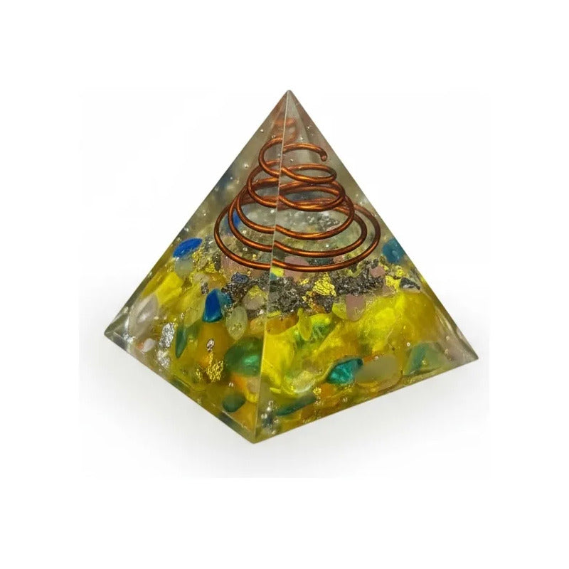 Piramide Orgonita 5 Cm De Altura Amarillo by HEREJE