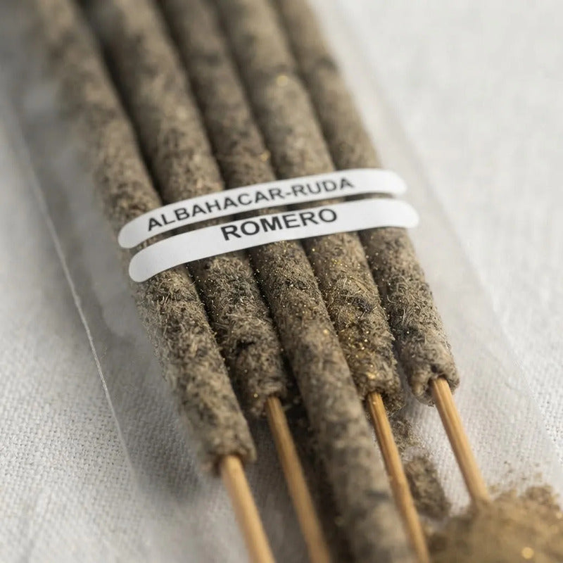 Incienso Artesanal 20 Varitas Gruesas Aroma A Elegir Albahaca-ruda-romero by HEREJE