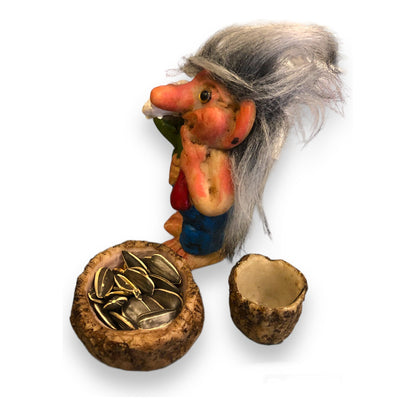 Troll Amor Puro + Comedero 11cm Figura De Resina Nacional