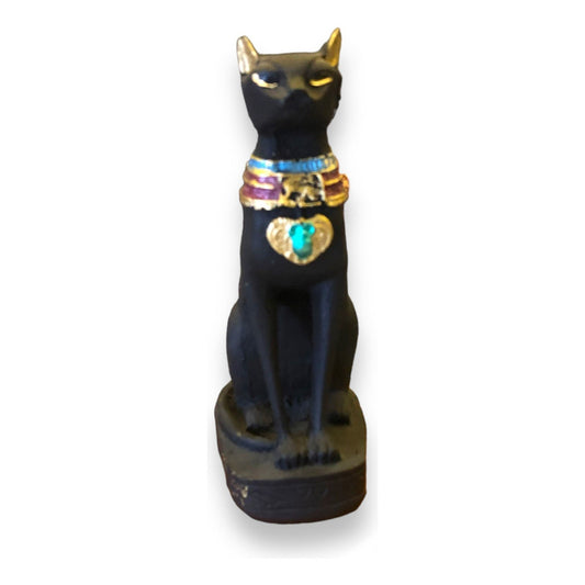 Gato Egipcio Chico 13cm Figura De Resina