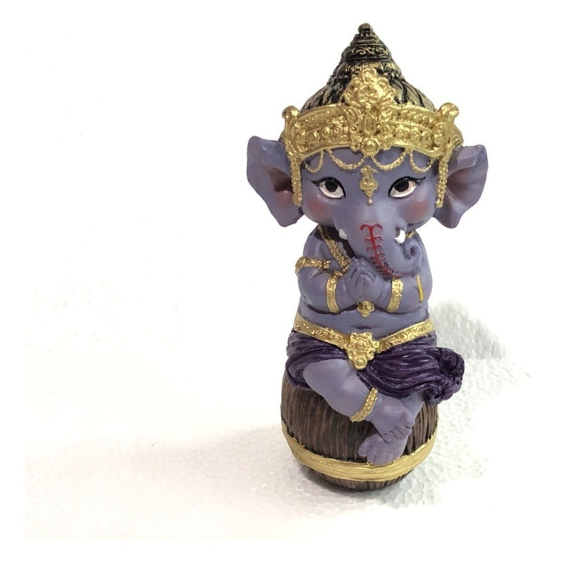 Ganesh Bebe En Barril  14.5cm Resina Nacional