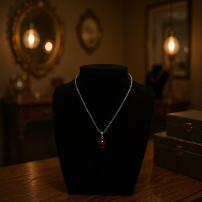 Cuarzo En Esfera Dije Con Cadena