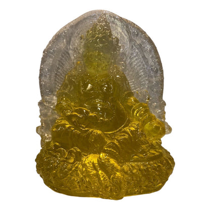 Dzambhala De La Prosperidad Buda En Resina Cristal 12cm