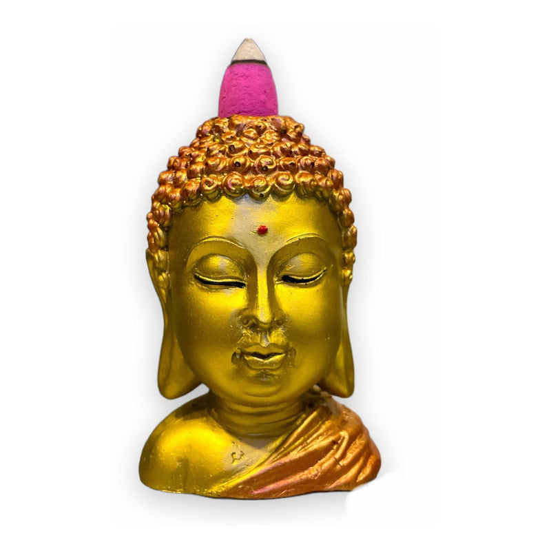 Buda Quemador De Incienso Escultura De Resina 9x6x6cm
