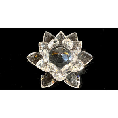 Flor De Loto En Cristal Importado 8cm De Largo.