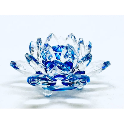 Flor De Loto En Cristal Importado 8cm De Largo.