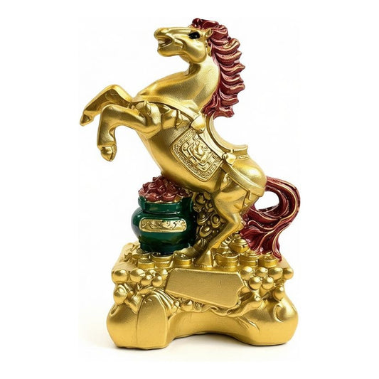 Caballo Figura De Resina Año Chino 8x5cm Dorado by HEREJE