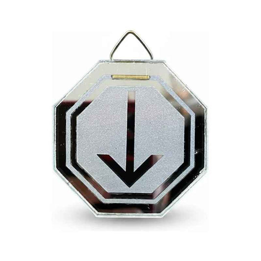 Espejo Octagonal, Grabado Con Símbolos Esotéricos De 5 Cm Promocion Profecional