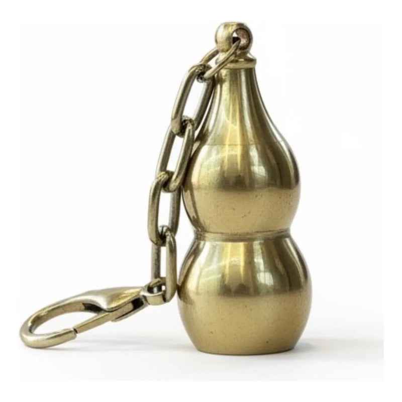 Llavero Wu Lou De Latón Feng Shui Amuleto 4 Cm Hu Lu, Gulu Dorado