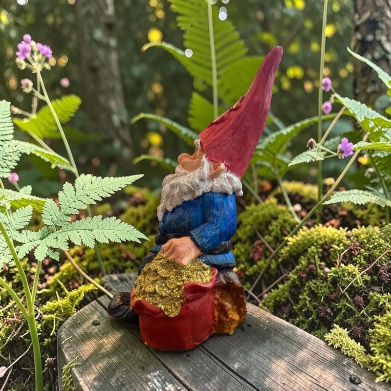 Gnomo De La Abundancia Y El Dinero Figura Decorativa 26 Cm A Azul by HEREJE