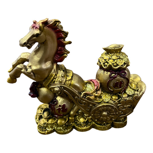 Caballo Año Chino 11x10x4cm Escultura De Resina