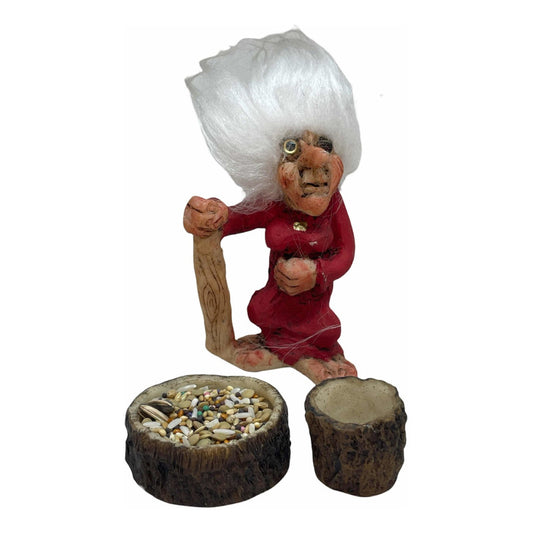 Troll Salud +comedero 11 Cm Figura De Resina