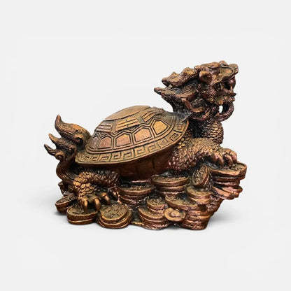 Figura Tortuga Dragón Feng Shui Abundancia 13cm Cobre by HEREJE