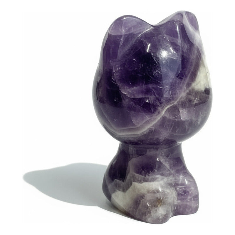 Escultura De Cuarzo En Forma De Gato 4.5x2.5x2 Cm