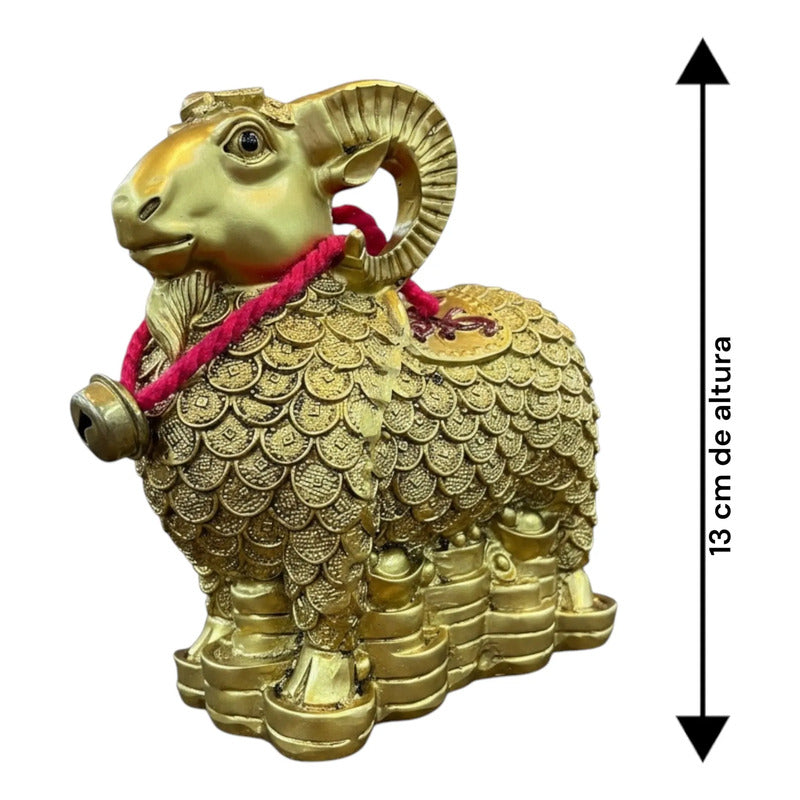 Figura Borrego De La Abundancia Feng Shui Dorado 13 Cm Dorado by HEREJE