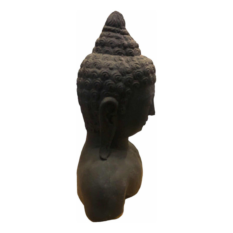 Busto De Buda Negro 17x12x6